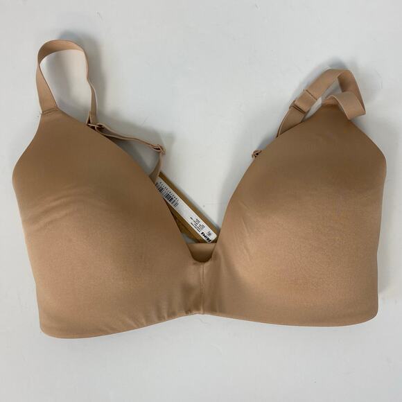Skims Wireless Form T-Shirt Demi Bra Clay‎ Lightly Lined Foam Pads Size 32DDD - Picture 2 of 8